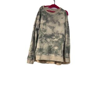 Girls 10/12 Green Tan Tie-Dye Pullover & Skirt casual fun